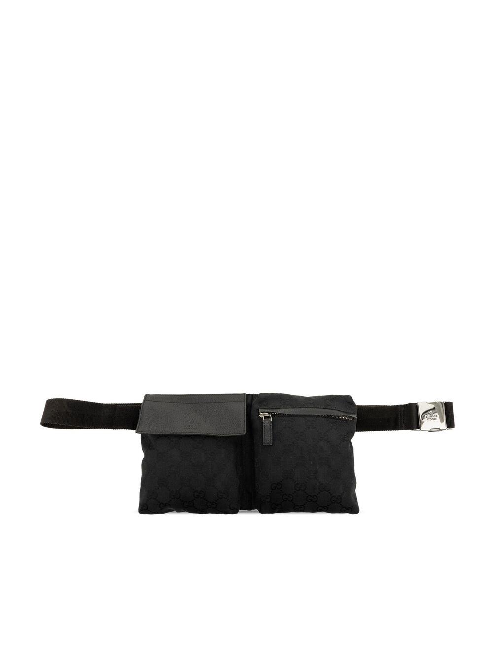 Gucci Gg Canvas Double Pocket Belt Bag #361160G58B